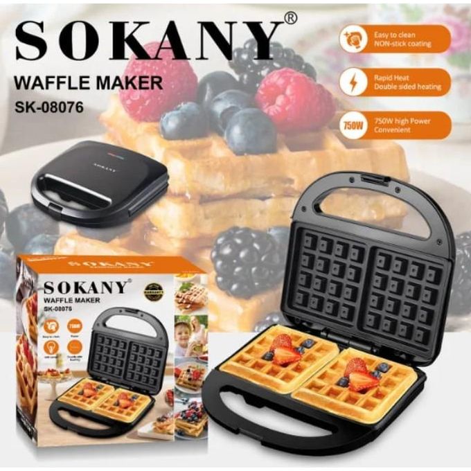 Wafflera sokany de 750w antiadherente de rapida preparacion / fx-08070 / sk-08070