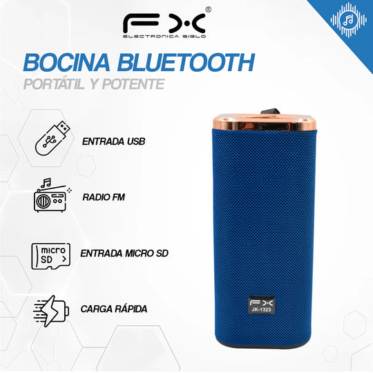 Bocina Bluetooth Portatil Impermeable Recargable Pequeña