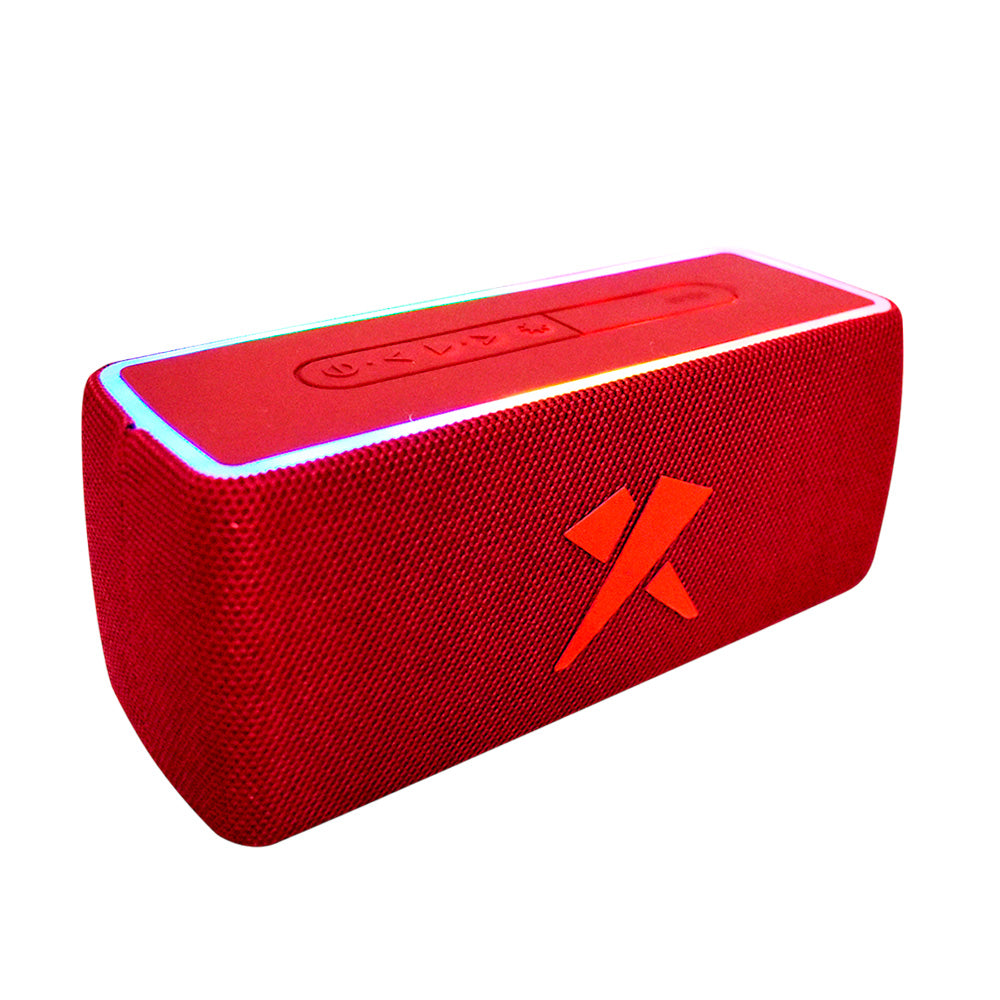 Bocina rectangular bluetooth diseño tipo panel con luz rgb + entrada usb tf, entrada tipo c y auxiliar / bs-x05