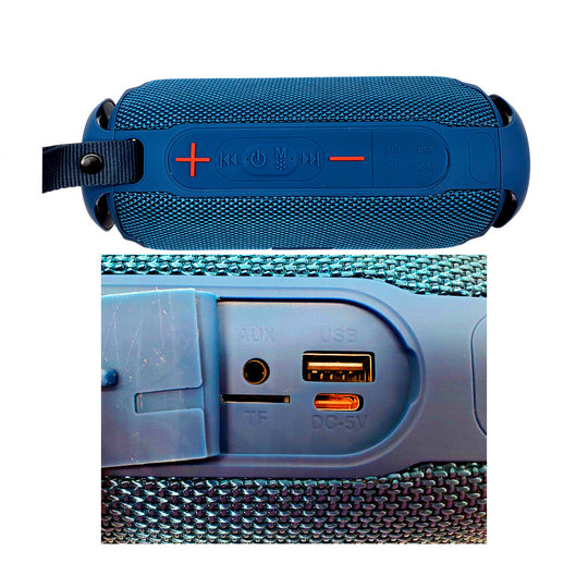 Bocina Speaker ovalada bluetooth con luces rgb + correa, puerto usb tf, tipo c y auxiliar, variedad de colores / bs-x08