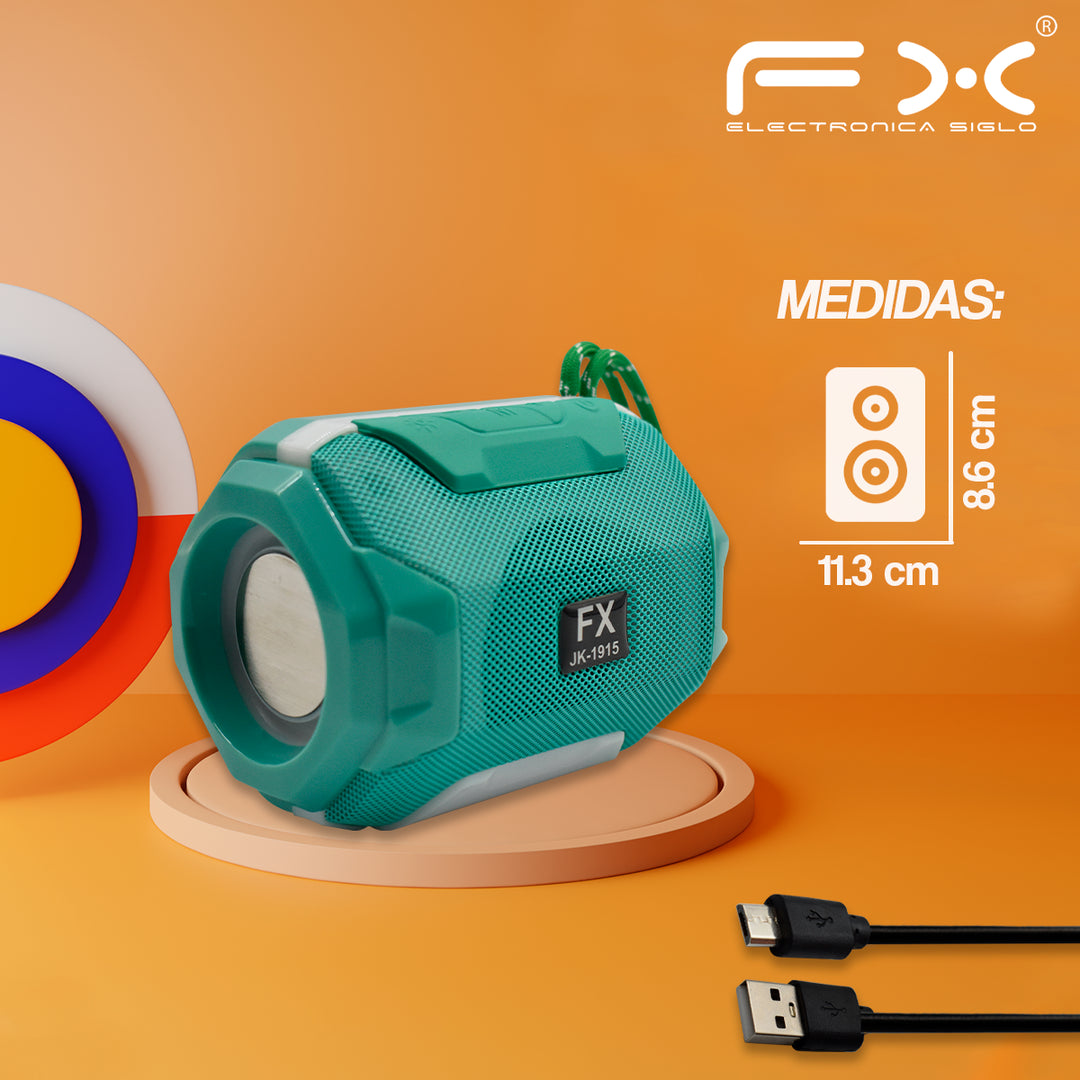 Mini Bocina Bluethooth Portatil Recargable Con Luz Led BS-FX1915