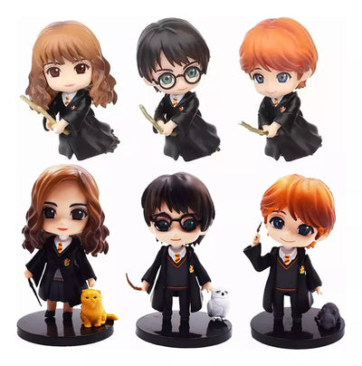 Kit de figuras de acción en miniatura de Harry Potter de 6 piezas