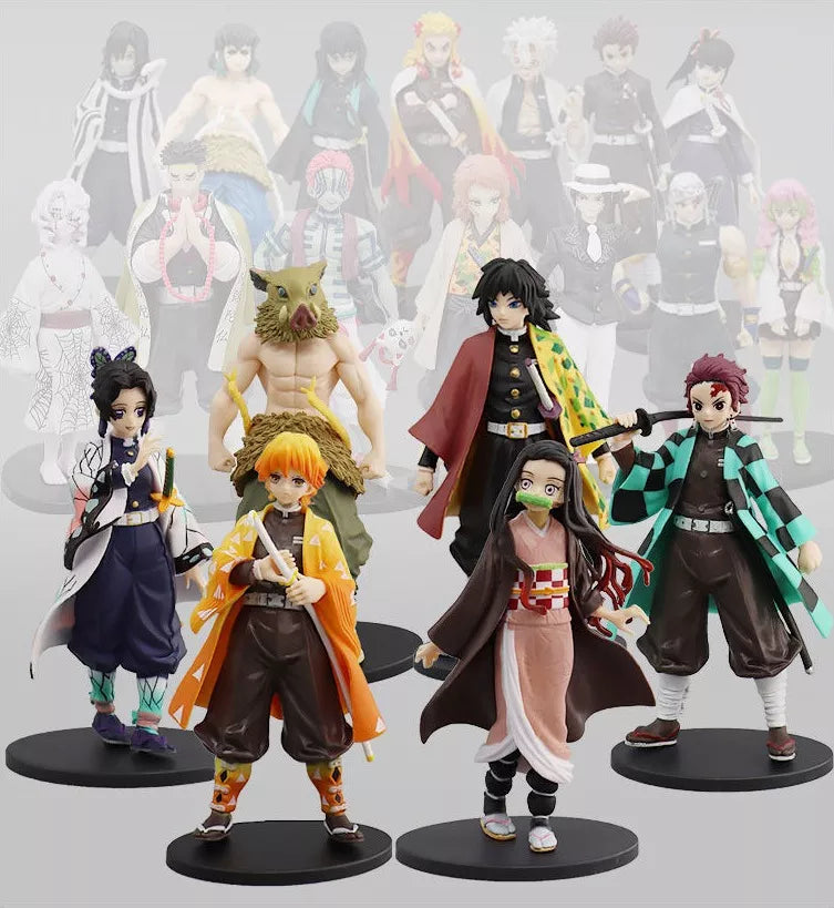 Demon Slayer Kimetsu No Yaiba - 6 Figuras de Coleccion