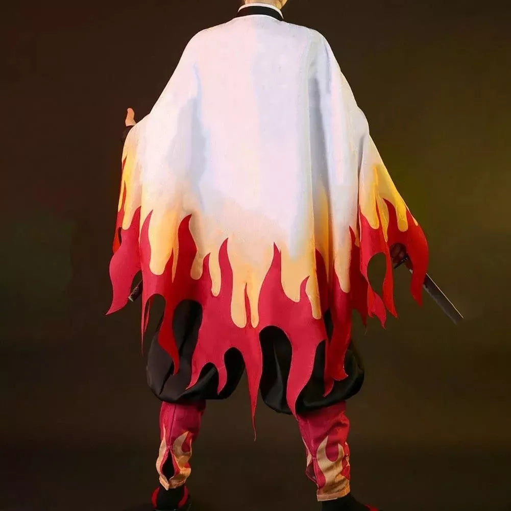 Disfraz De Demon Slayer Hombre Traje De Kimono Cosplay De Anime Kimetsu No Yaiba Rengoku Kyoujurou