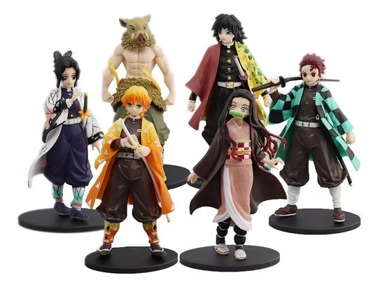 Demon Slayer Kimetsu No Yaiba - 6 Figuras de Coleccion