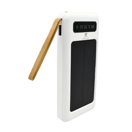 Power bank batería portátil con panel solar, puerto usb, puerto tipoc-v8 y lightning, 20000mah, variedad de colores / ma-103d