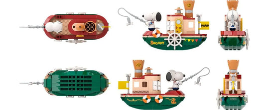 Juego Construcción Snoopy Pantasy Peanuts Steam Boat Cantidad De Piezas 142